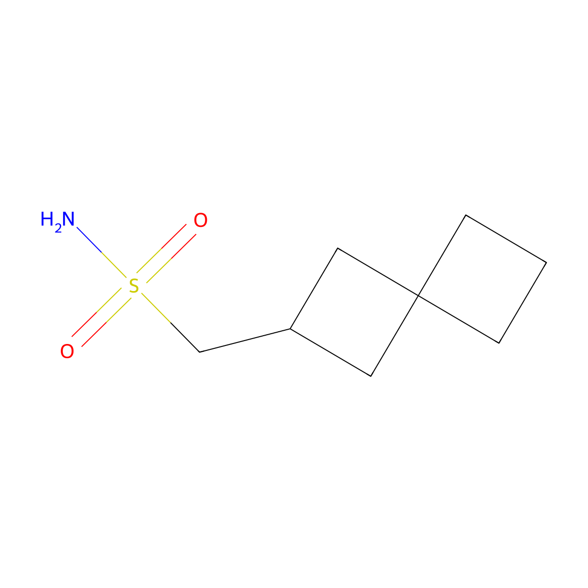 {Spiro[3.3]heptan-2-yl}methanesulfonamide molecular structure, CAS 2106255-49-4