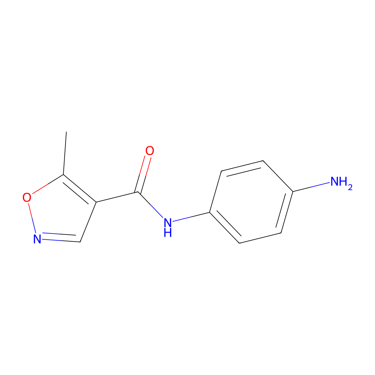 N-(4-aminophenyl)-5-methyl-1,2-oxazole-4-carboxamide molecular structure, CAS 210627-03-5