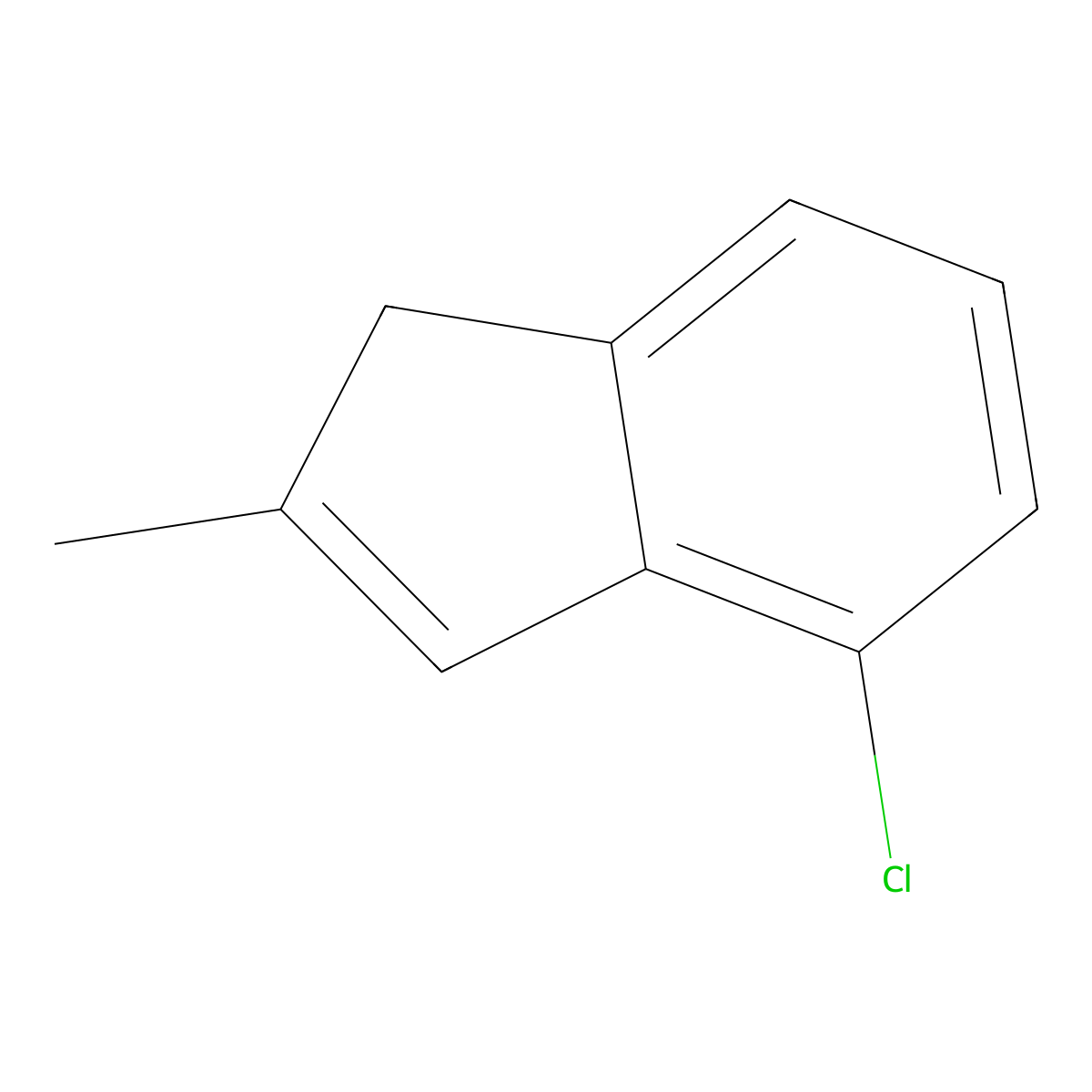 4-Chloro-2-methyl-1H-indene molecular structure, CAS 210628-07-2