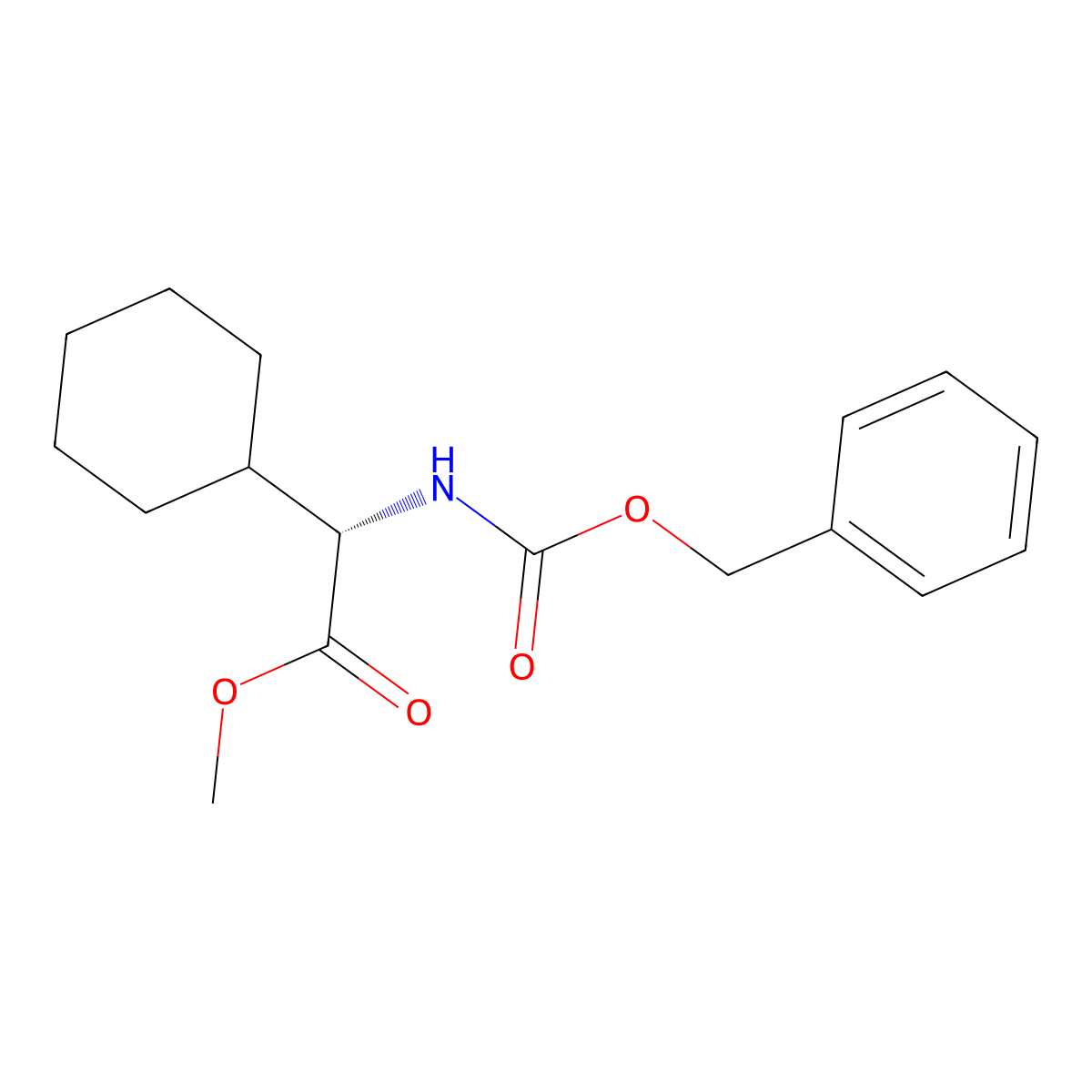Methyl (2S)-2-{[(benzyloxy)carbonyl]amino}-2-cyclohexylacetate molecular structure, CAS 210629-78-0