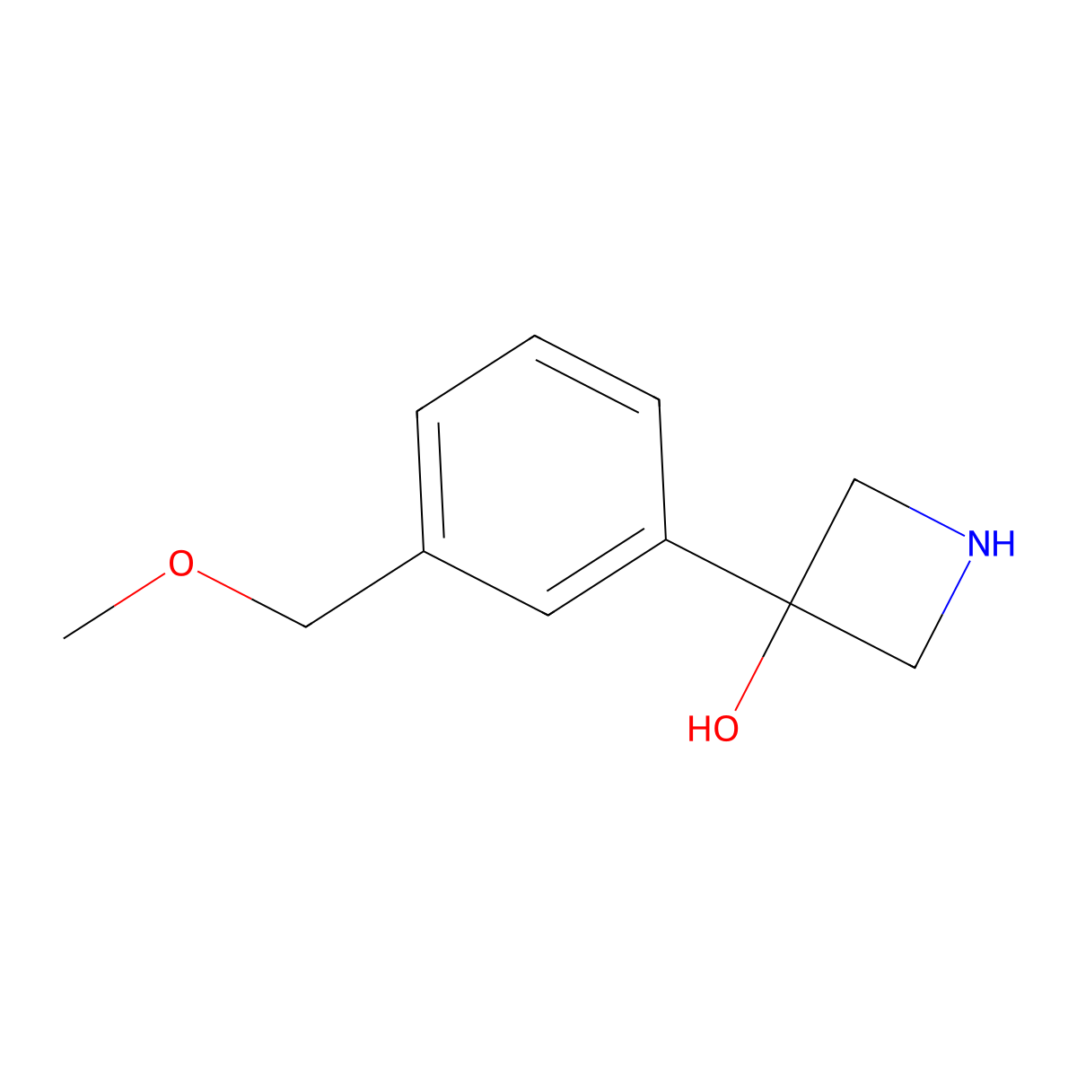 3-[3-(Methoxymethyl)phenyl]azetidin-3-ol molecular structure, CAS 2106292-53-7