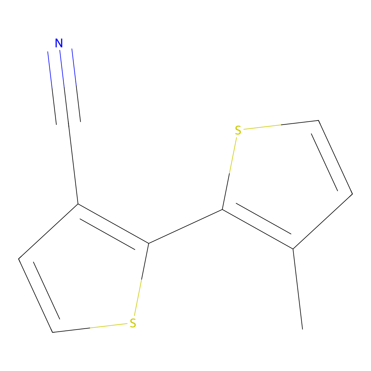 3'-Methyl-[2,2'-bithiophene]-3-carbonitrile molecular structure, CAS 2106336-69-8