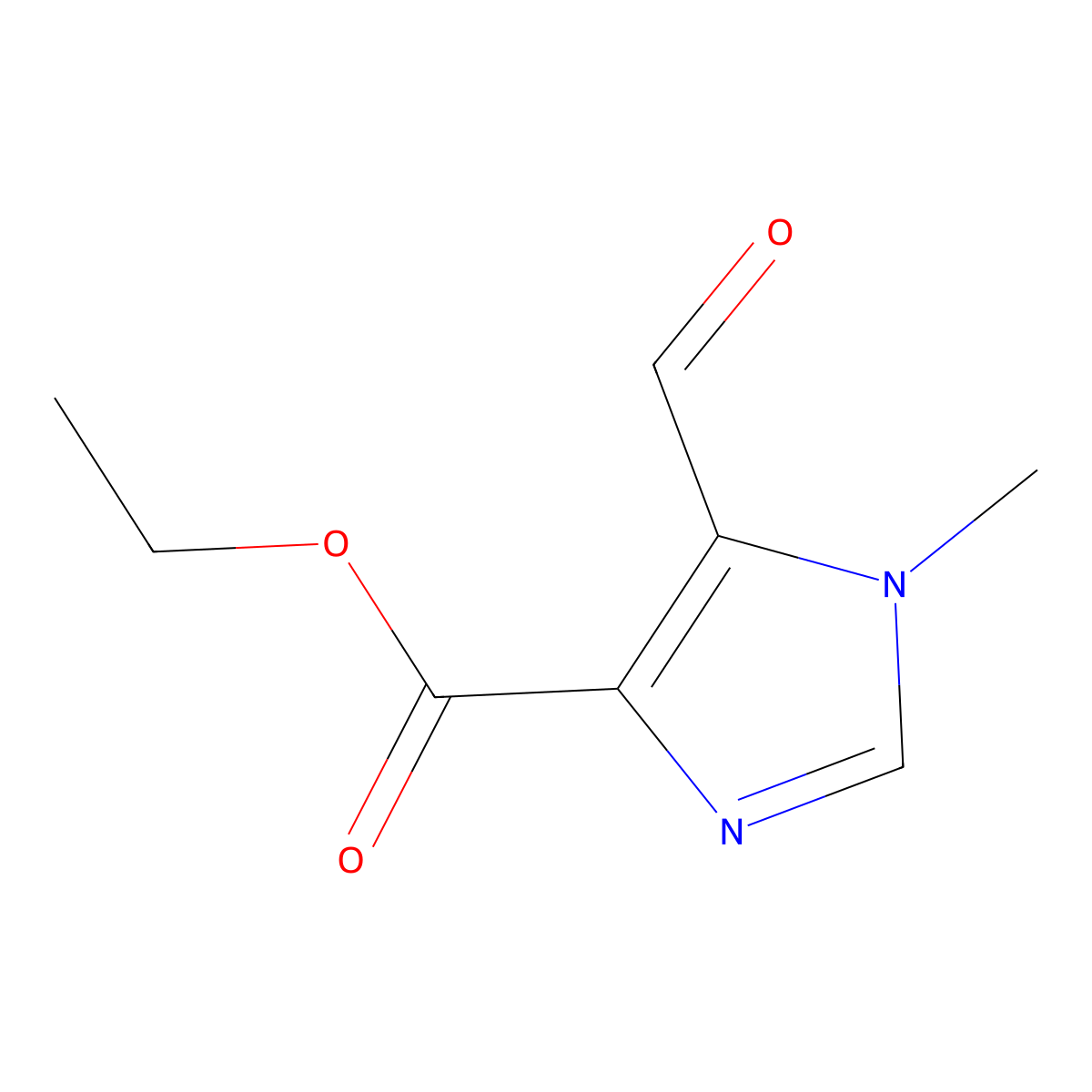 ethyl 5-formyl-1-methyl-1H-imidazole-4-carboxylate molecular structure, CAS 2106384-57-8