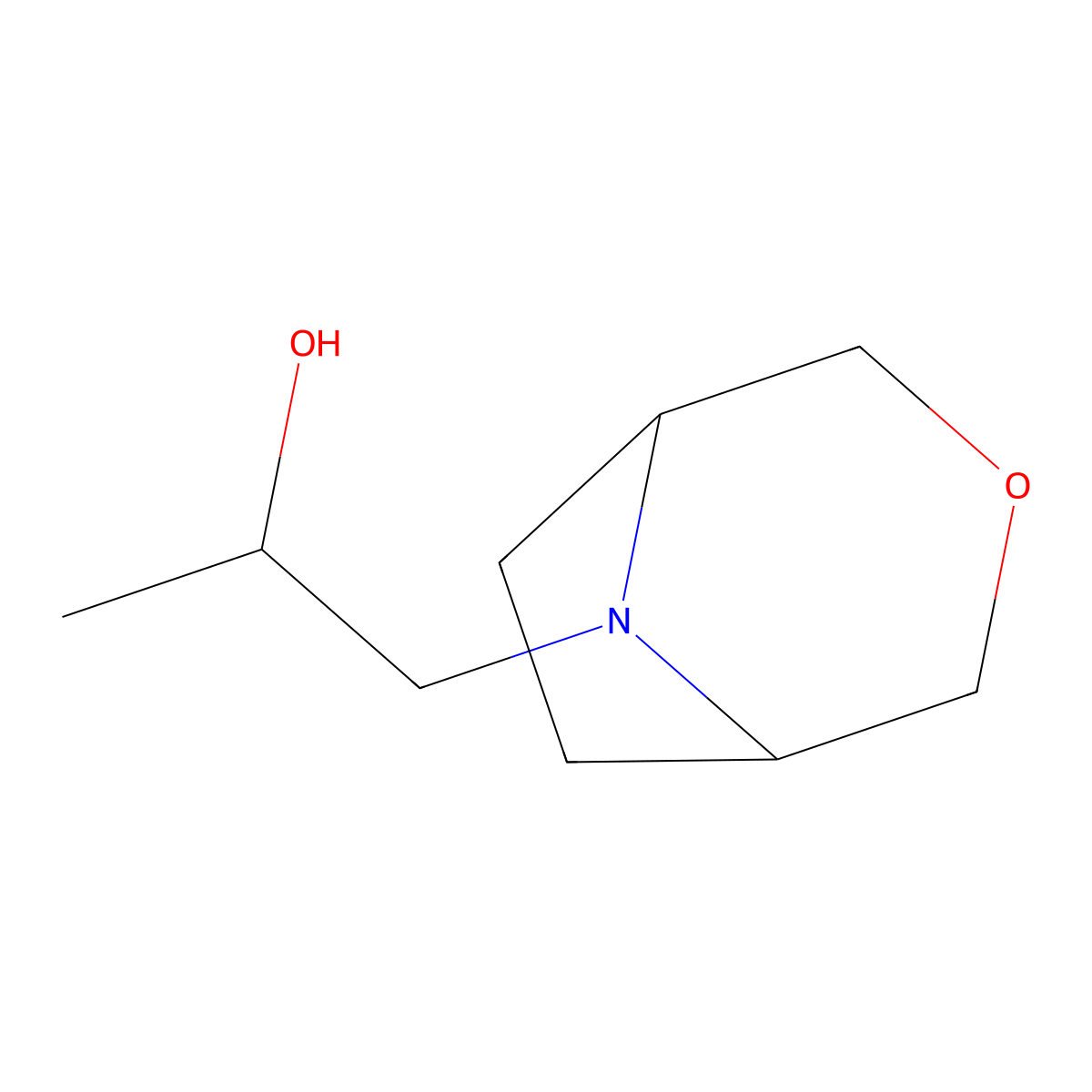 1-(3-Oxa-8-azabicyclo[3.2.1]octan-8-yl)propan-2-ol molecular structure, CAS 2106394-98-1