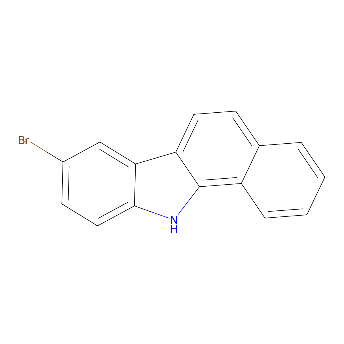8-bromo-11H-benzo[a]carbazole molecular structure, CAS 21064-34-6