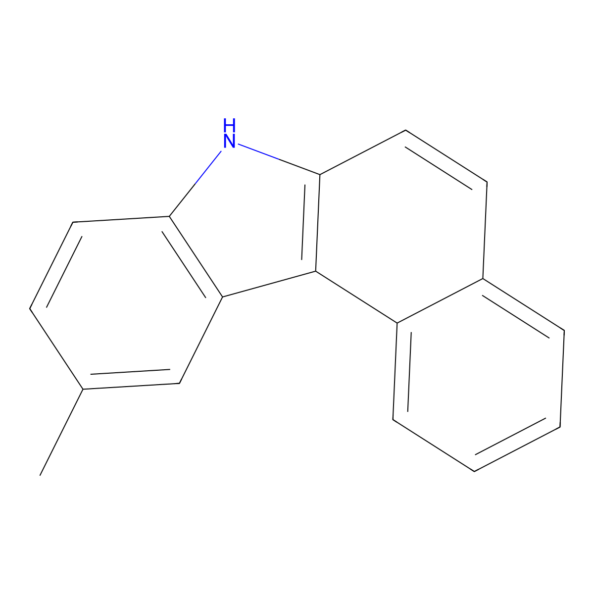 10-methyl-7H-benzo[c]carbazole molecular structure, CAS 21064-50-6