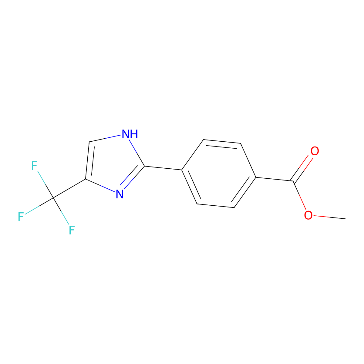 Methyl 4-(4-(trifluoromethyl)-1H-imidazol-2-yl)benzoate molecular structure, CAS 2106447-92-9