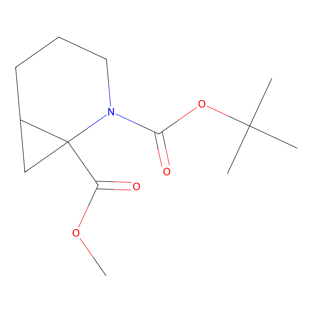 2-tert-Butyl 1-methyl 2-azabicyclo[4.1.0]heptane-1,2-dicarboxylate molecular structure, CAS 2106477-57-8