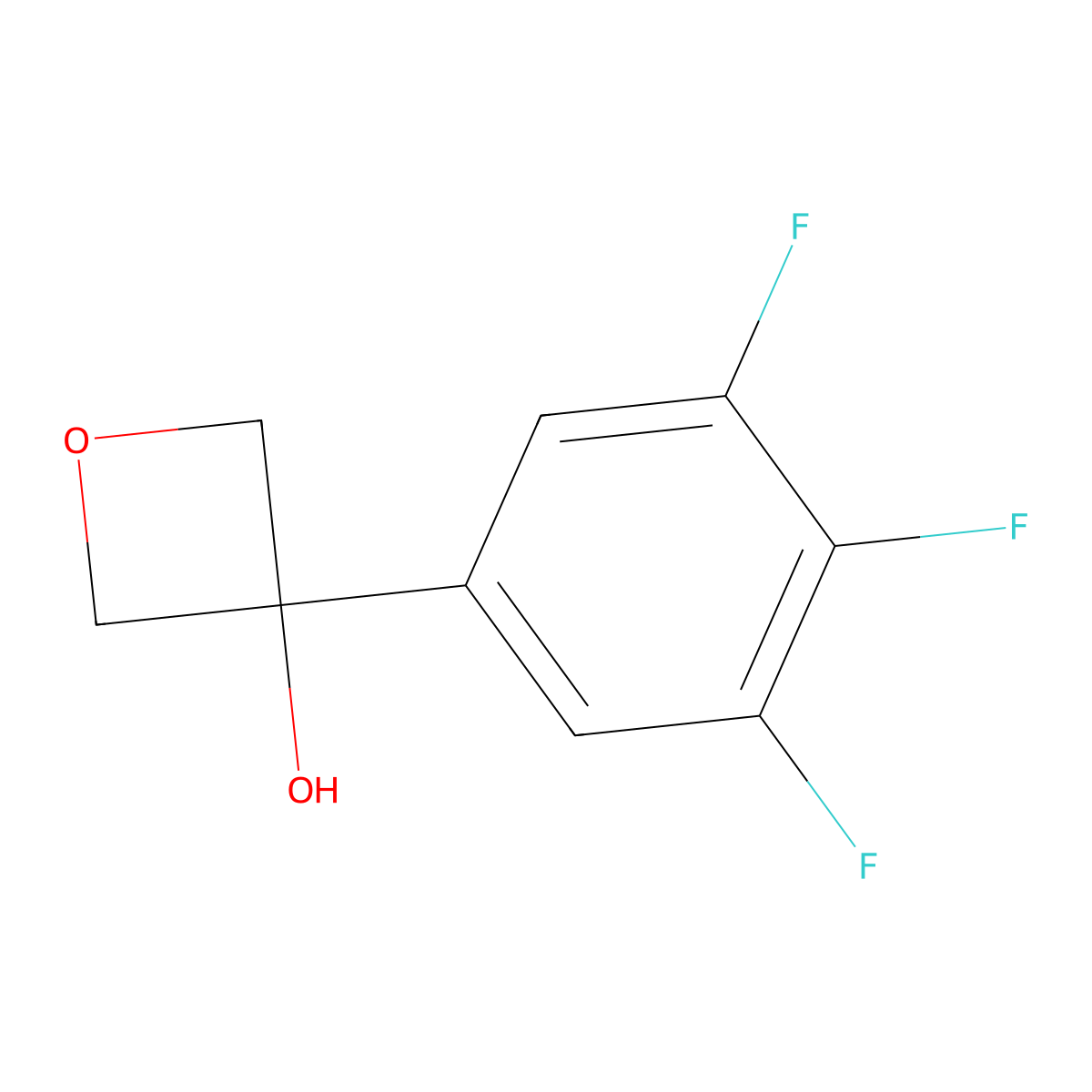 3-(3,4,5-Trifluorophenyl)-3-oxetanol molecular structure, CAS 2106523-85-5