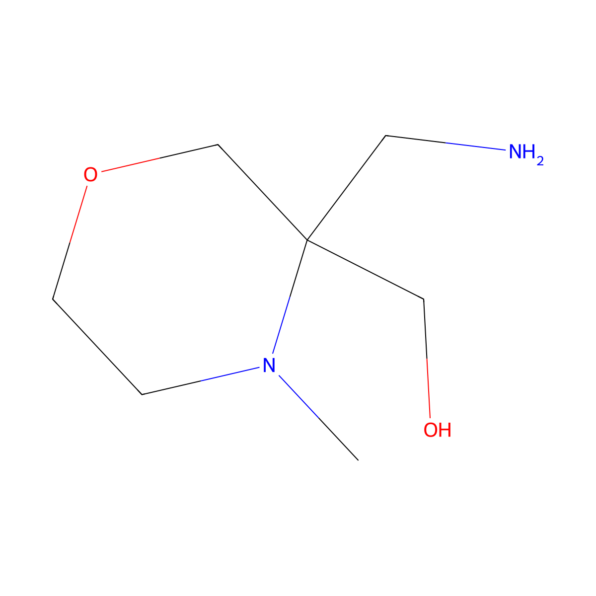 (3-(Aminomethyl)-4-methylmorpholin-3-yl)methanol molecular structure, CAS 2106567-27-3