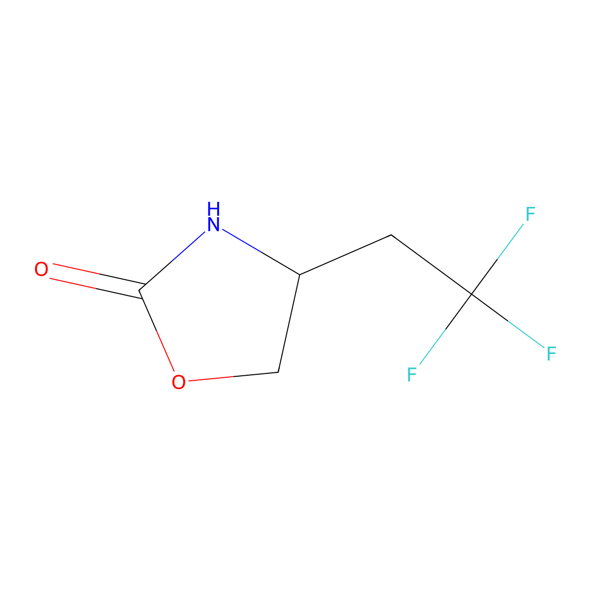 4-(2,2,2-Trifluoroethyl)-1,3-oxazolidin-2-one molecular structure, CAS 2106572-58-9