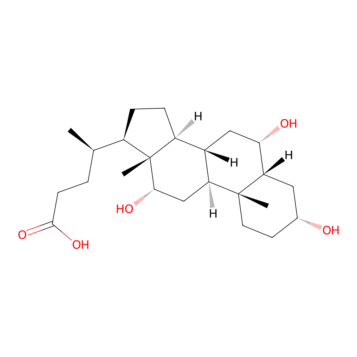 (3alpha,5beta,6alpha,12alpha)-3,6,12-Trihydroxycholan-24-oic acid molecular structure, CAS 21066-18-2
