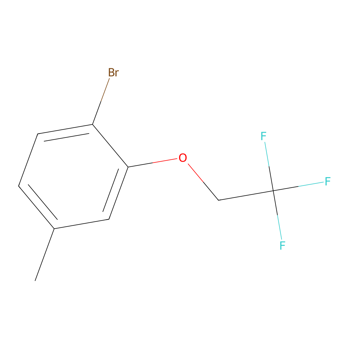 1-Bromo-4-methyl-2-(2,2,2-trifluoroethoxy)benZene molecular structure, CAS 2106627-80-7