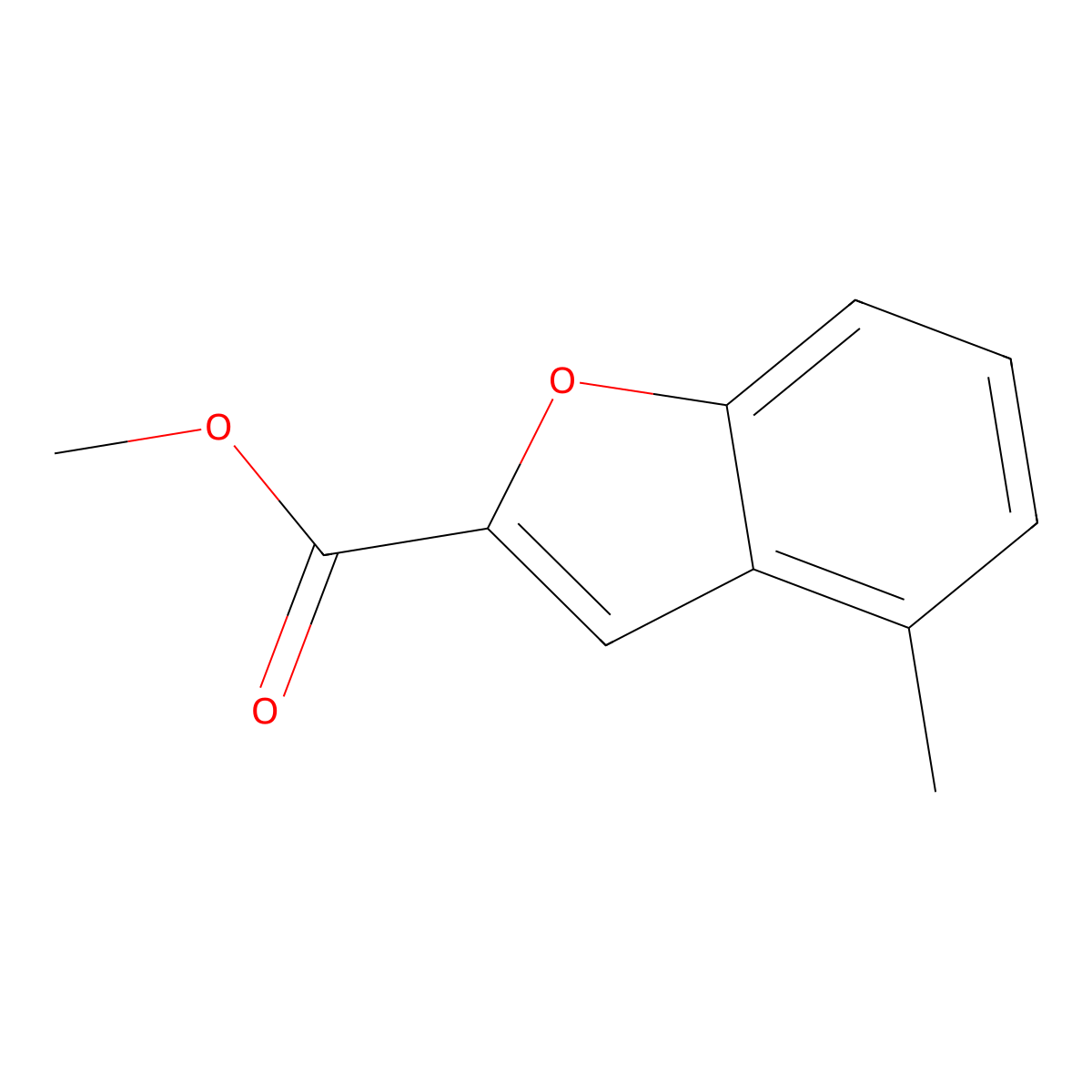 Methyl 4-methyl-1-benzofuran-2-carboxylate molecular structure, CAS 2106690-59-7