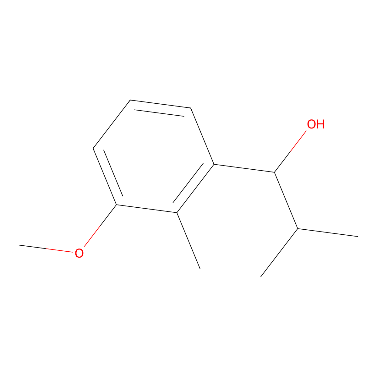 1-(3-Methoxy-2-methylphenyl)-2-methylpropan-1-ol molecular structure, CAS 2106696-57-3