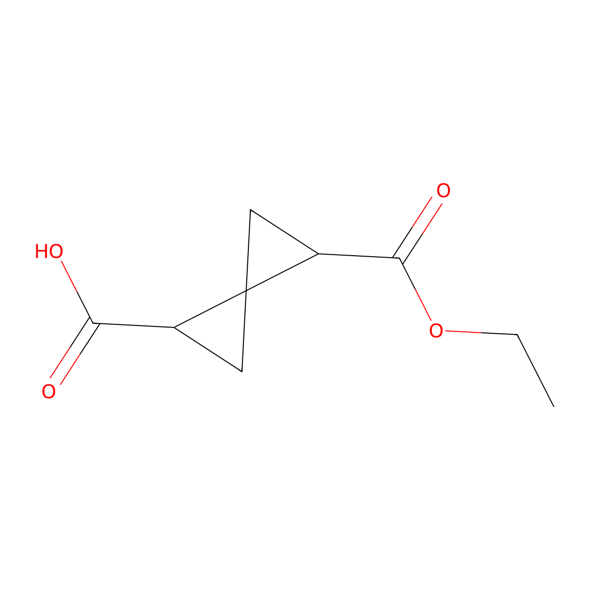4-(Ethoxycarbonyl)spiro[2.2]pentane-1-carboxylic acid molecular structure, CAS 2106705-02-4