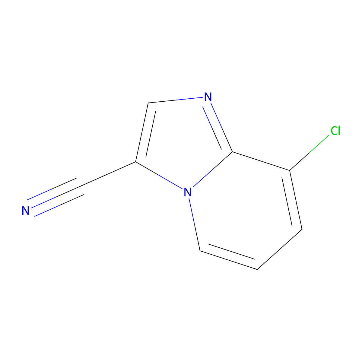 8-Chloroimidazo[1,2-a]pyridine-3-carbonitrile molecular structure, CAS 2106708-84-1