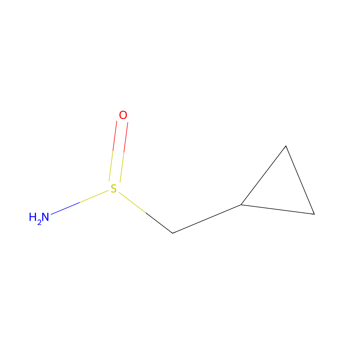 Cyclopropylmethanesulfinamide molecular structure, CAS 2106753-25-5