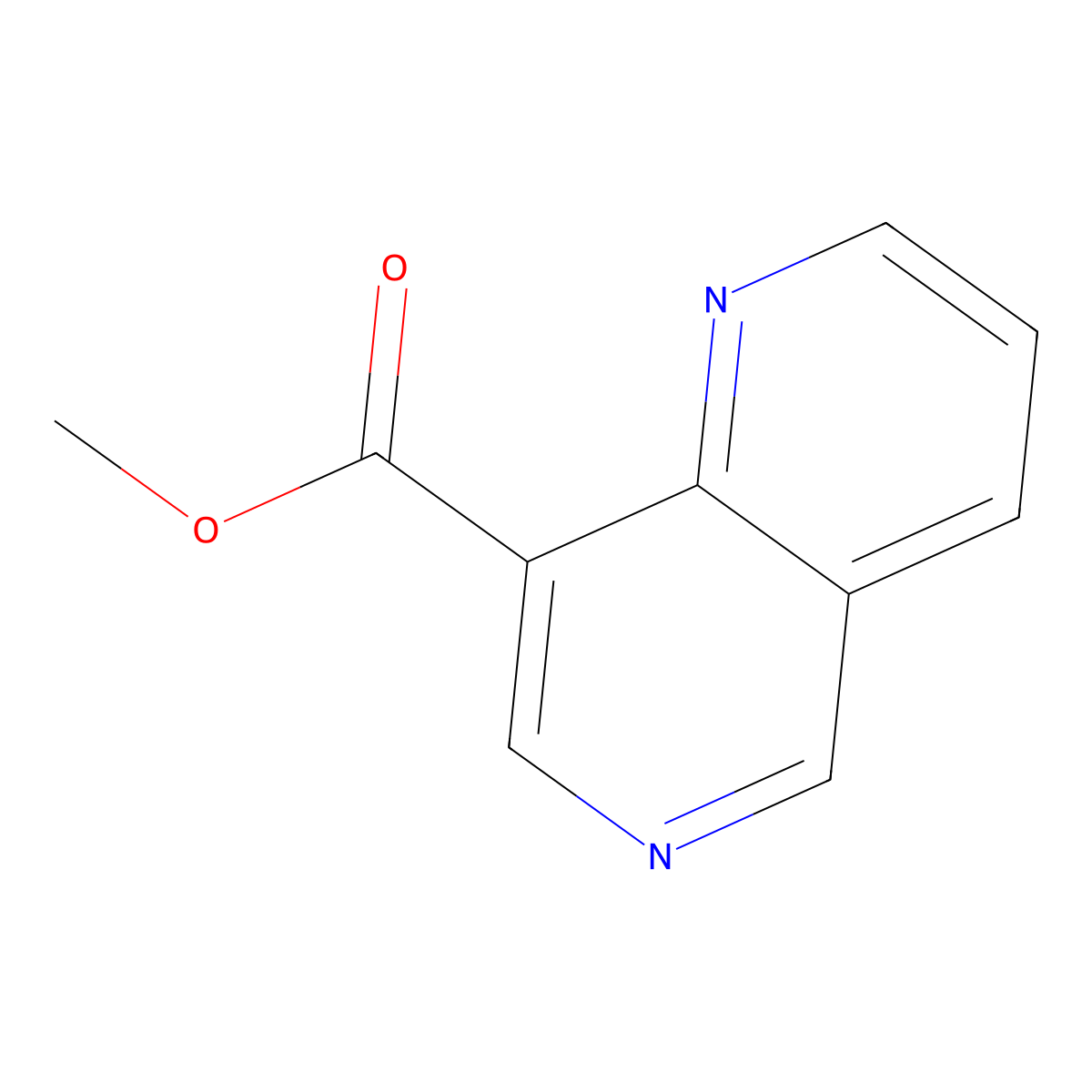 Methyl 1,6-naphthyridine-8-carboxylate molecular structure, CAS 2106791-54-0