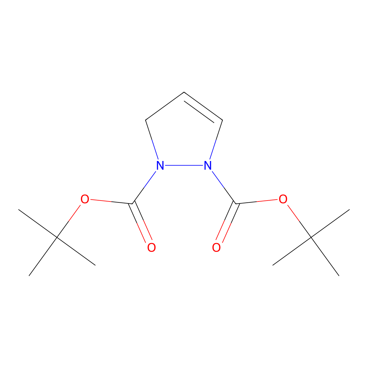 1,2-di-tert-butyl 2,3-dihydro-1H-pyrazole-1,2-dicarboxylate molecular structure, CAS 2106795-02-0