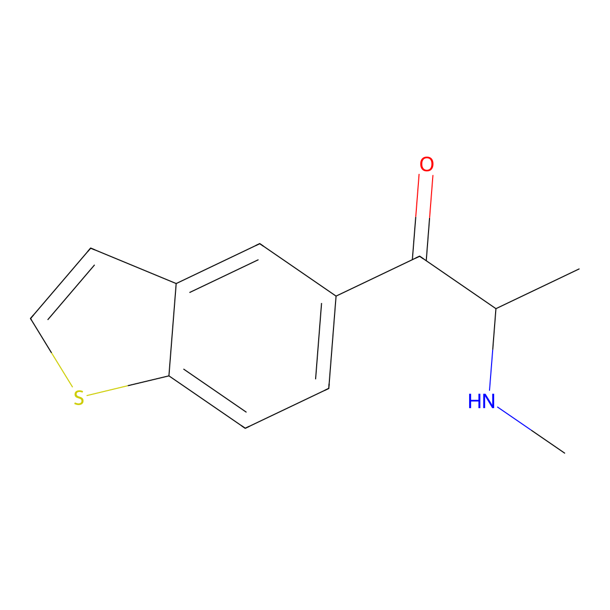 1-(1-Benzothiophen-5-yl)-2-(methylamino)propan-1-one molecular structure, CAS 2106849-09-4