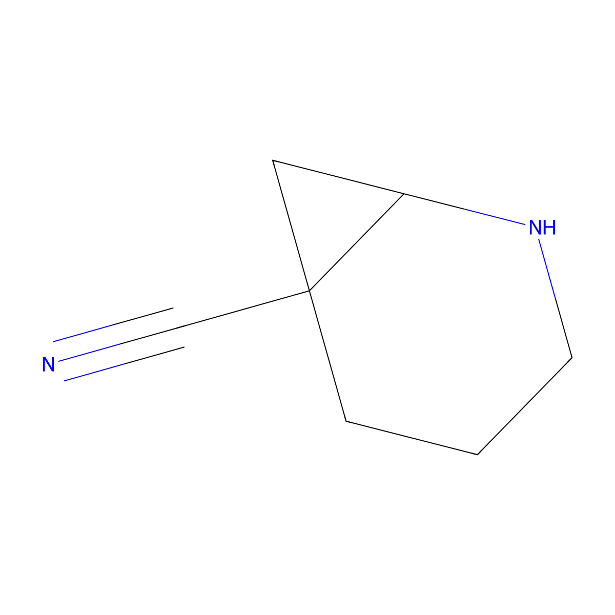 2-Azabicyclo[4.1.0]heptane-6-carbonitrile molecular structure, CAS 2106859-94-1