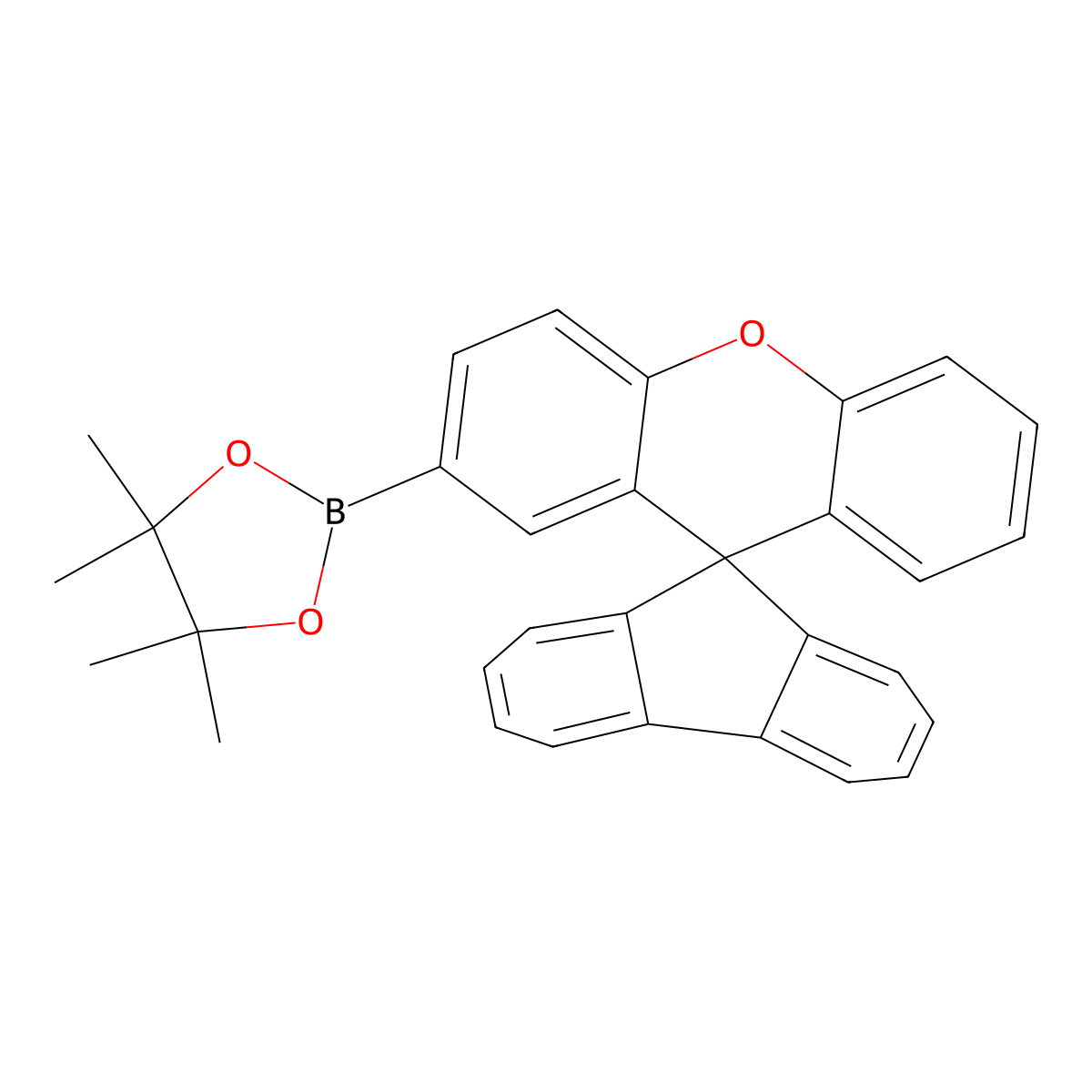 4,4,5,5-Tetramethyl-2-(spiro[fluorene-9,9'-xanthen]-2'-yl)-1,3,2-dioxaborolane molecular structure, CAS 2106888-79-1