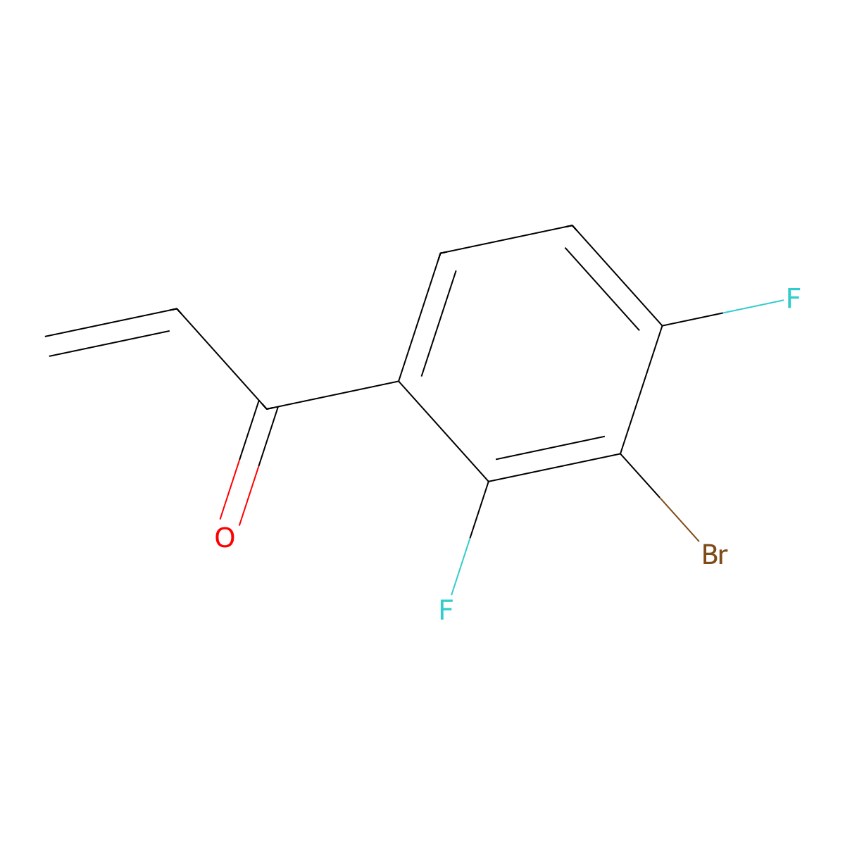 1-(3-Bromo-2,4-difluorophenyl)prop-2-en-1-one molecular structure, CAS 2106889-20-5