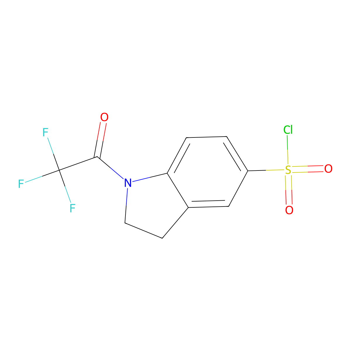 1-(Trifluoroacetyl)-2,3-dihydro-1H-indole-5-sulfonyl chloride molecular structure, CAS 210691-38-6