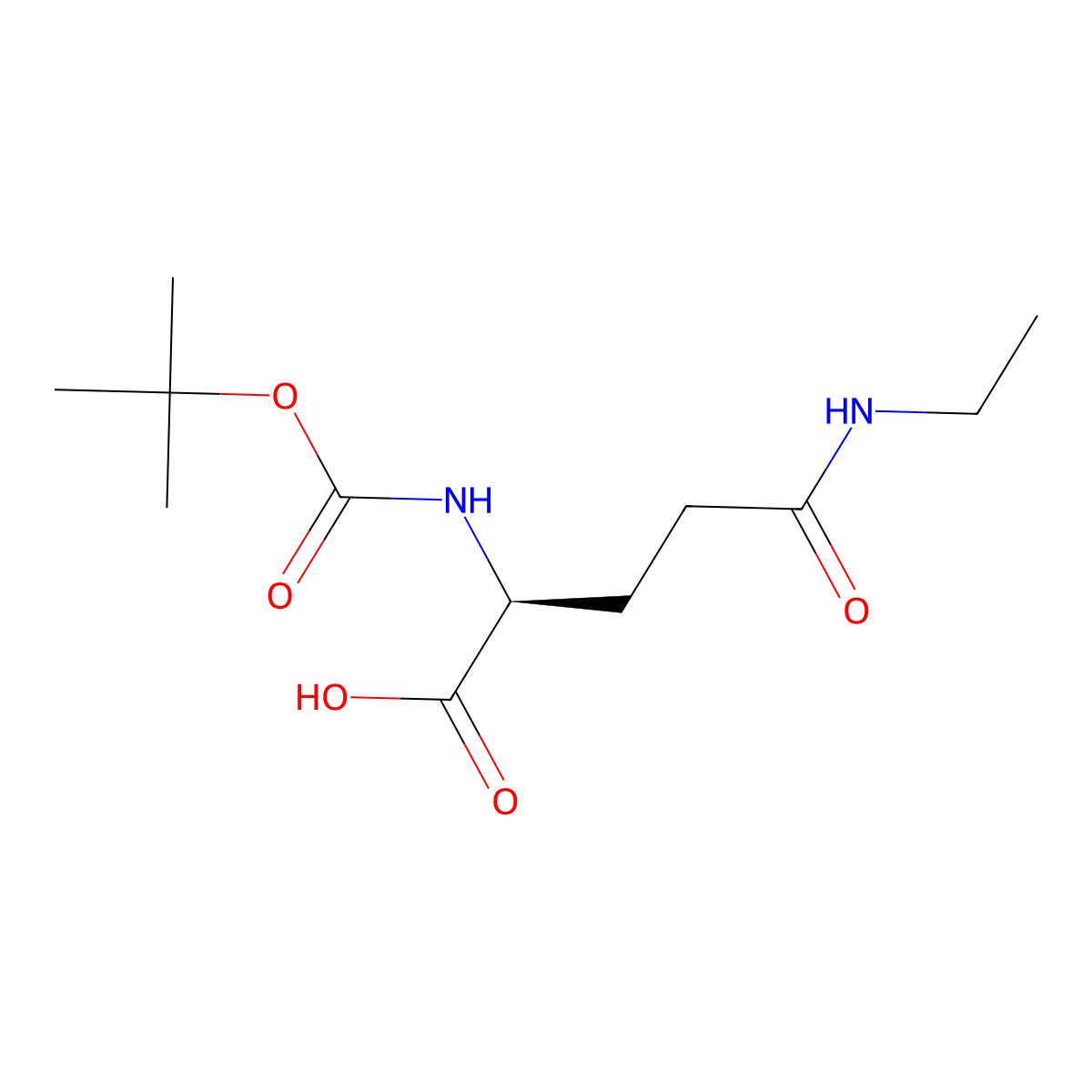 Boc-(N-gamma-ethyl)-L-glutamine molecular structure, CAS 210692-65-2