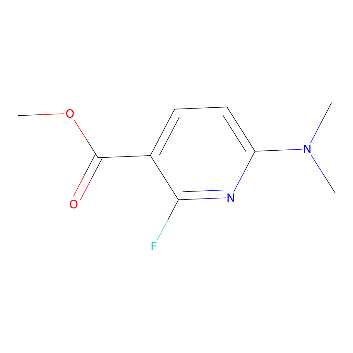 Methyl 6-(dimethylamino)-2-fluoronicotinate molecular structure, CAS 210697-20-4
