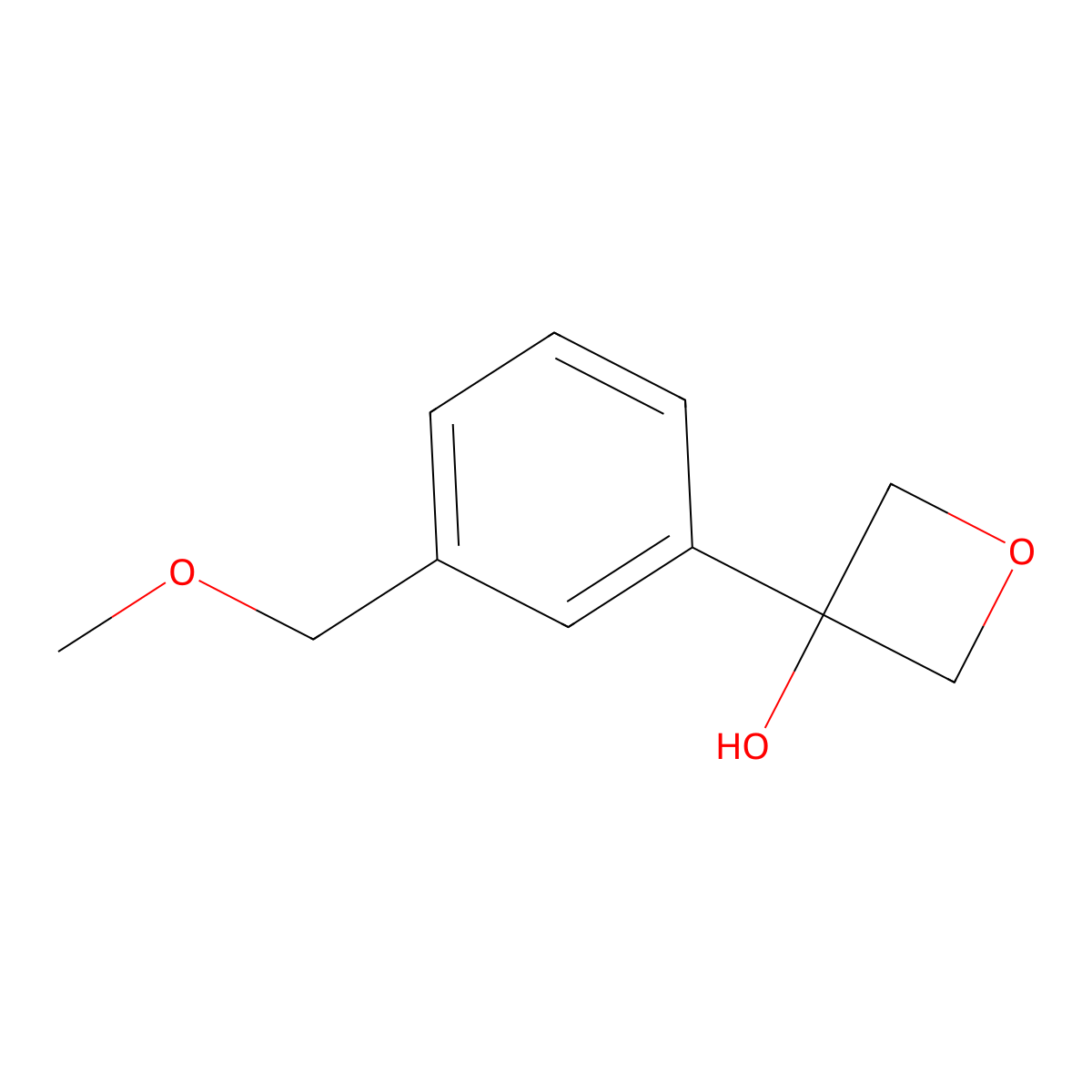 3-[3-(Methoxymethyl)phenyl]-3-oxetanol molecular structure, CAS 2106976-64-9