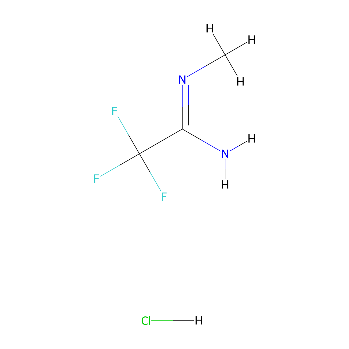 2,2,2-Trifluoro-N-methylacetimidamide hydrochloride molecular structure, CAS 2107-06-4