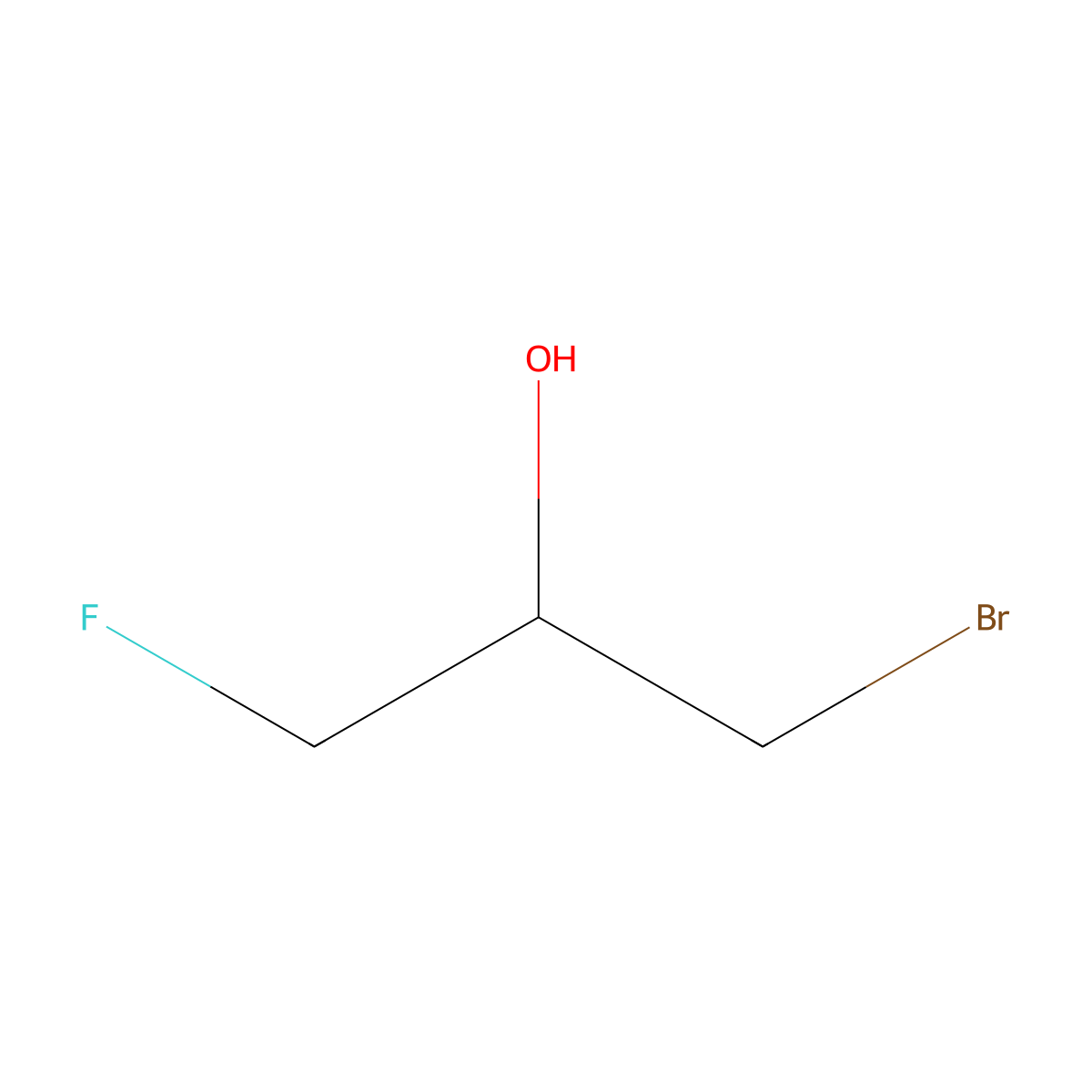 1-Bromo-3-fluoropropan-2-ol molecular structure, CAS 2107-08-6