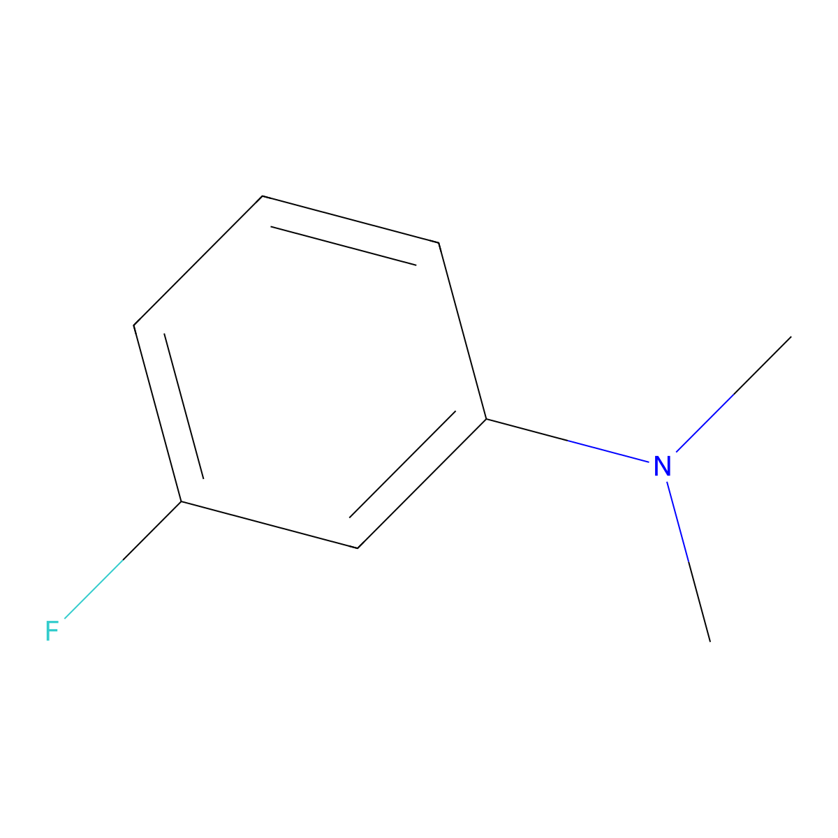 3-Fluoro-N,N-dimethylaniline molecular structure, CAS 2107-43-9