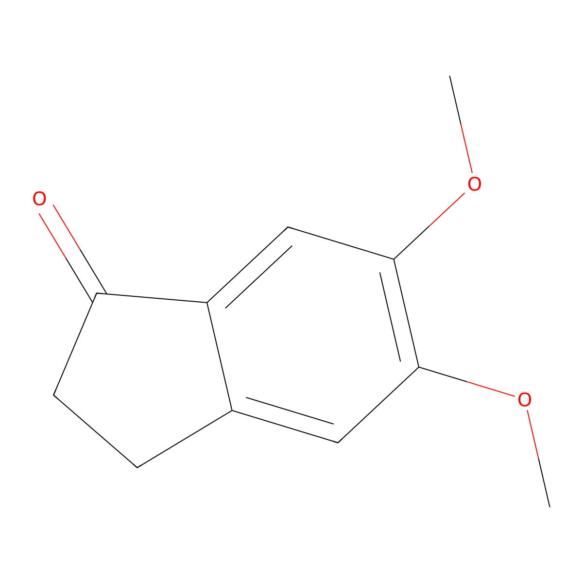 5,6-Dimethoxy-1-indanone molecular structure, CAS 2107-69-9