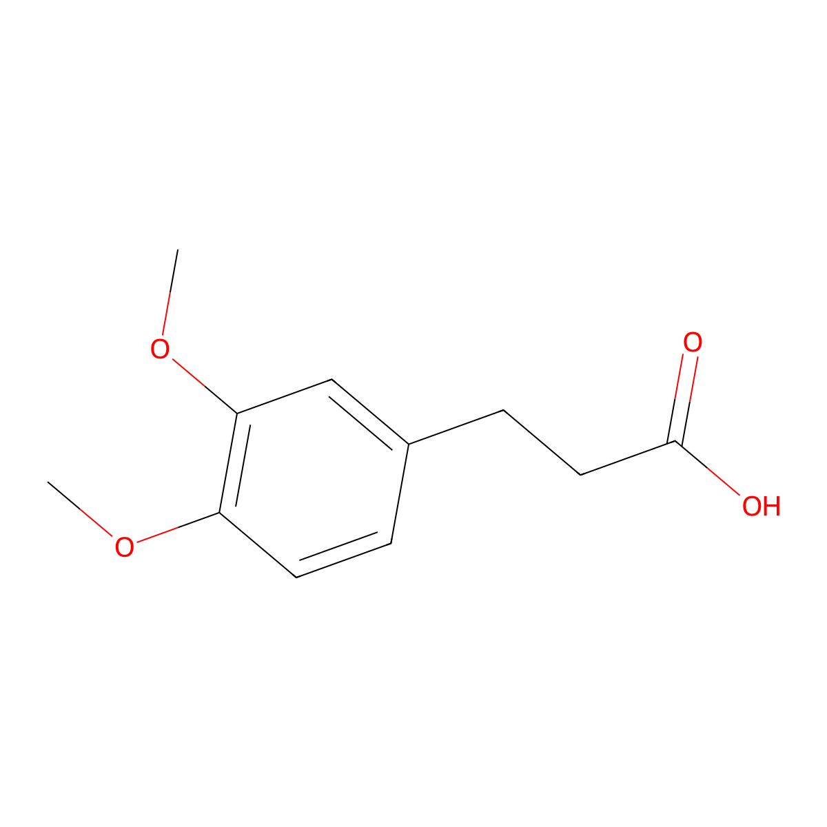 3-(3,4-Dimethoxyphenyl)propionic acid molecular structure, CAS 2107-70-2