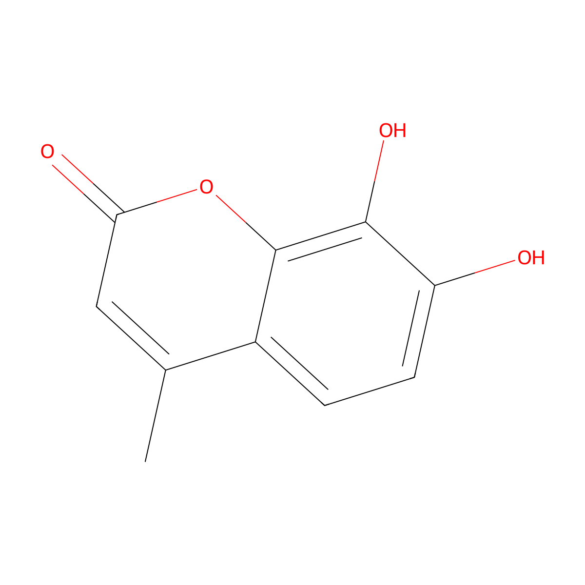7,8-Dihydroxy-4-methylcoumarin molecular structure, CAS 2107-77-9