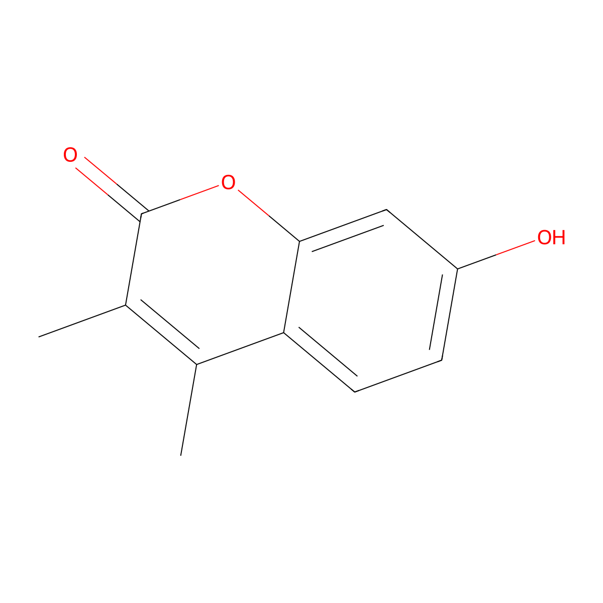 7-hydroxy-3,4-dimethyl-2H-chromen-2-one molecular structure, CAS 2107-78-0