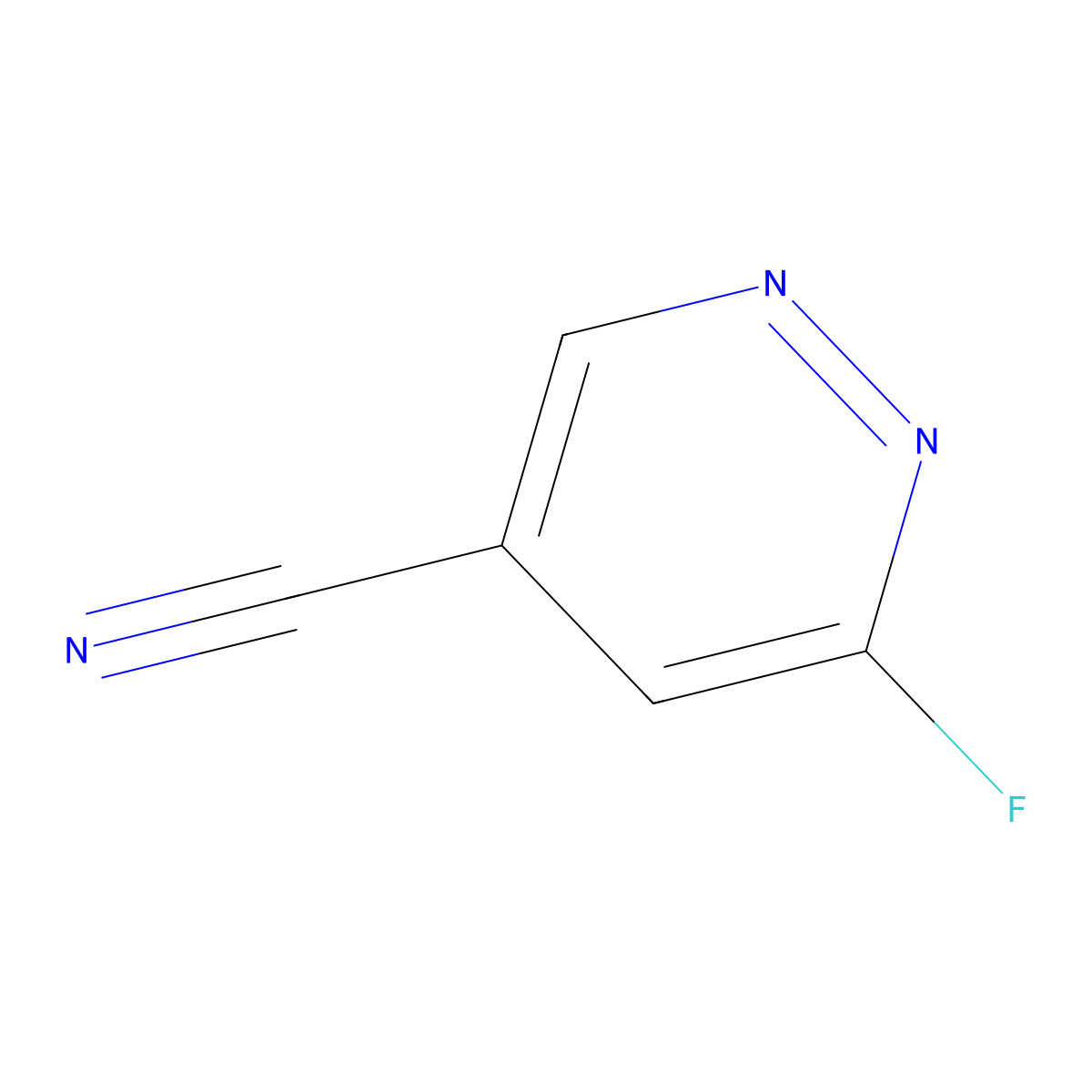 6-Fluoropyridazine-4-carbonitrile molecular structure, CAS 2107018-88-0