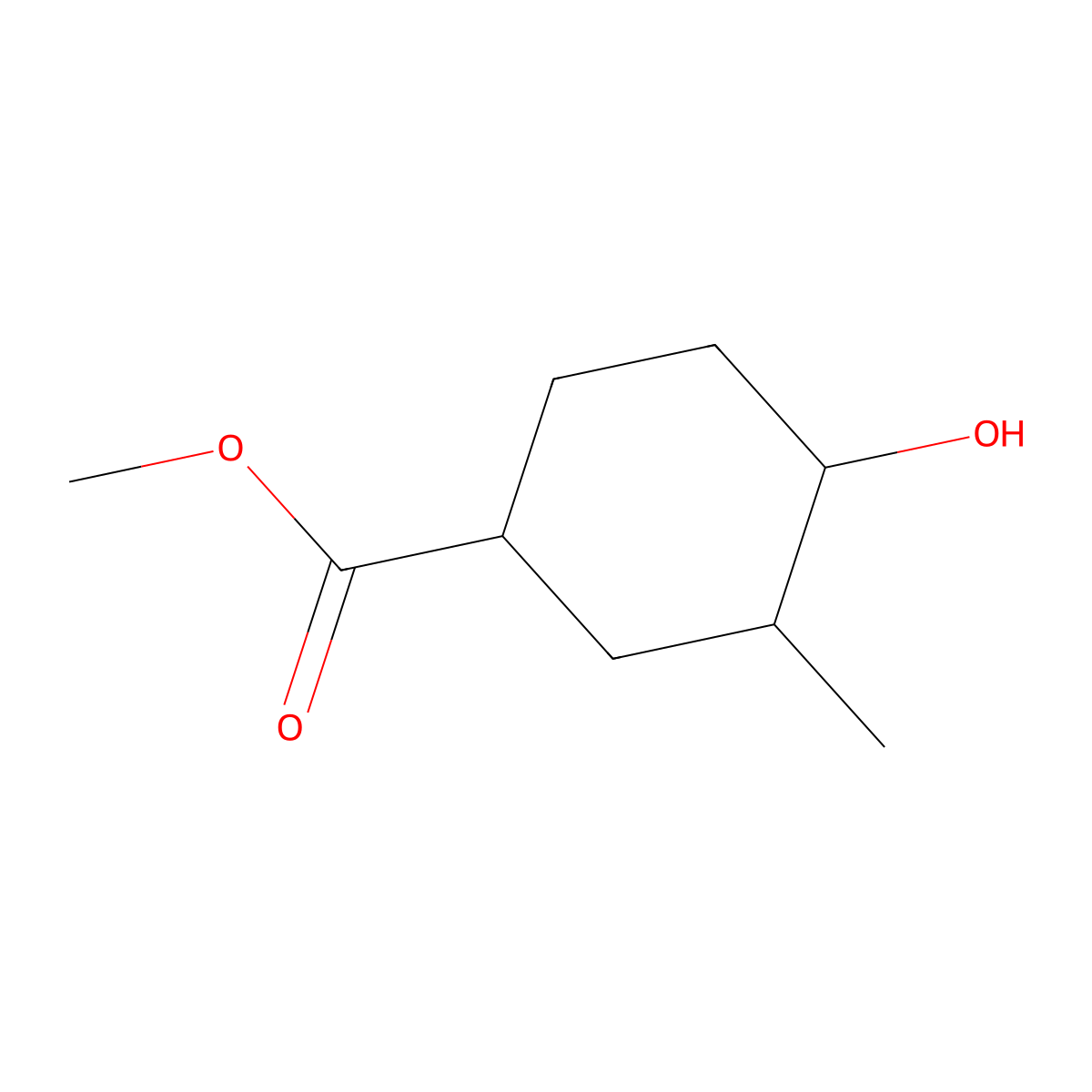 Methyl 4-hydroxy-3-methylcyclohexane-1-carboxylate molecular structure, CAS 2107029-35-4