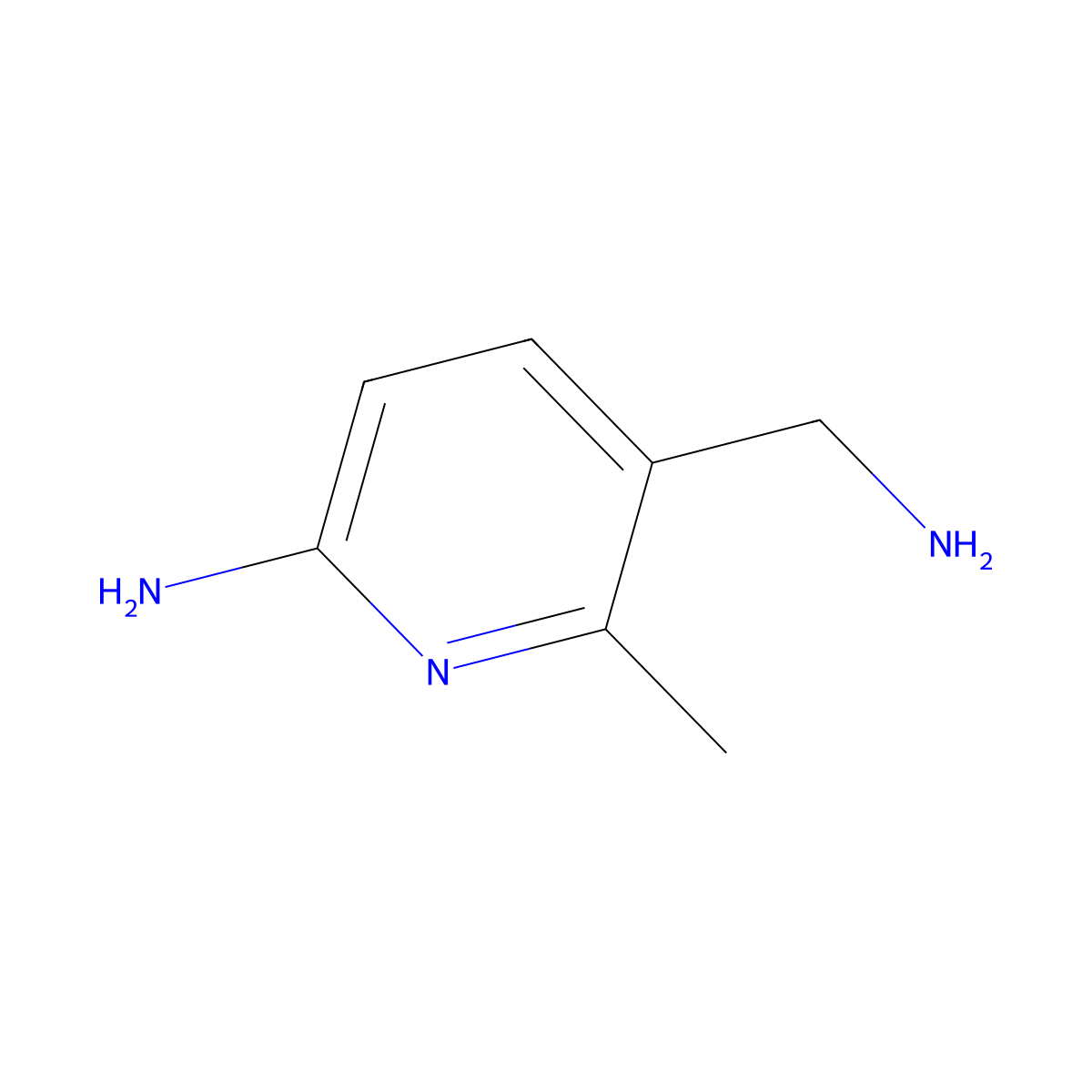 5-(Aminomethyl)-6-methylpyridin-2-amine molecular structure, CAS 210704-95-3