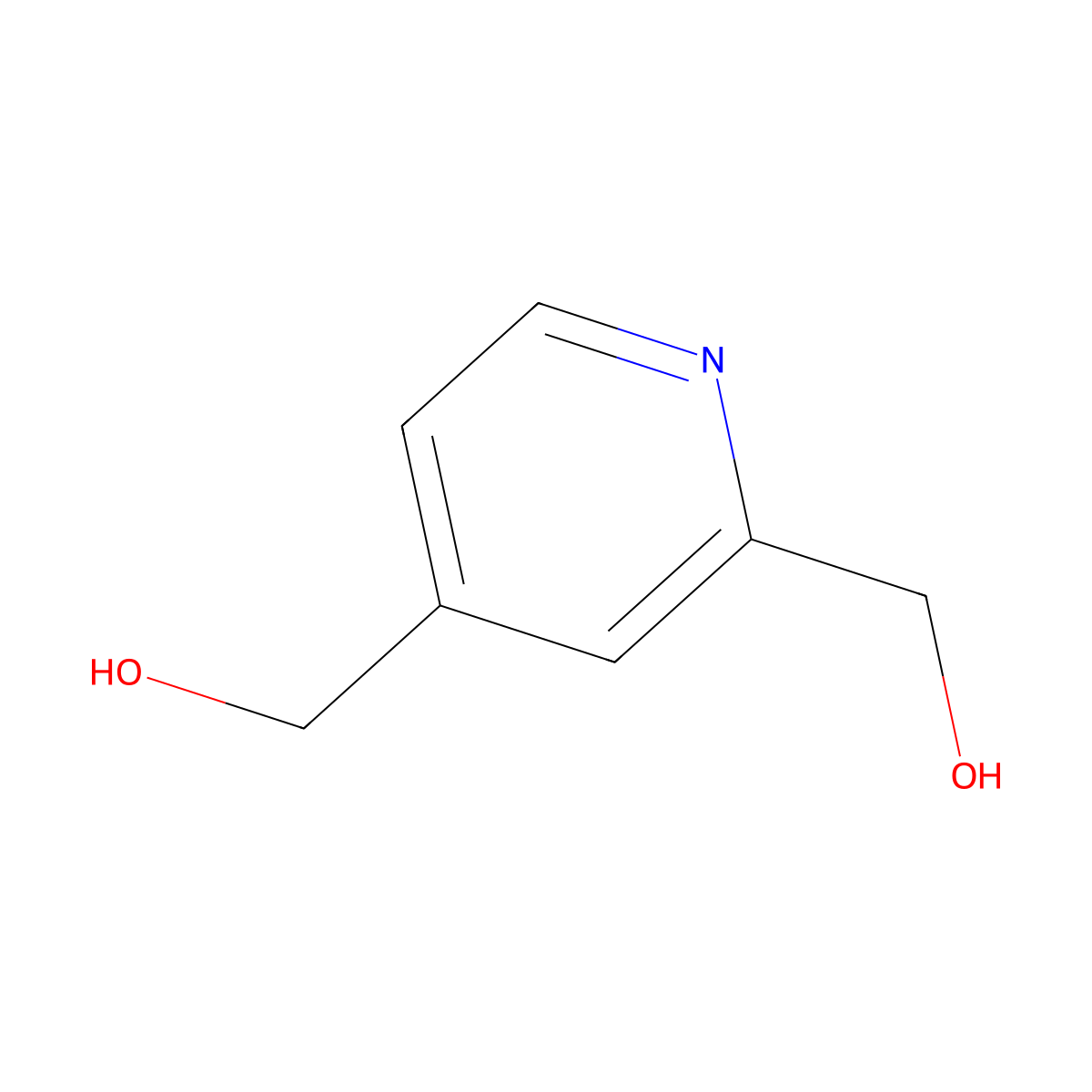 Pyridine-2,4-diyldimethanol molecular structure, CAS 21071-04-5