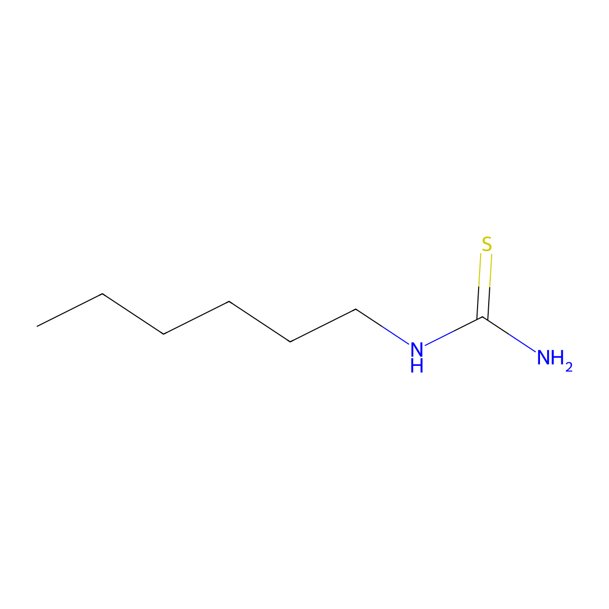 1-Hexyl-2-thiourea molecular structure, CAS 21071-27-2