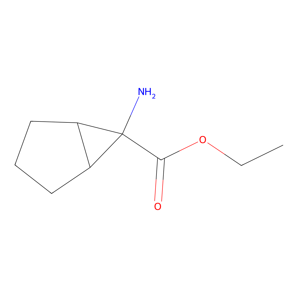 Ethyl 6-aminobicyclo[3.1.0]hexane-6-carboxylate molecular structure, CAS 2107141-55-7