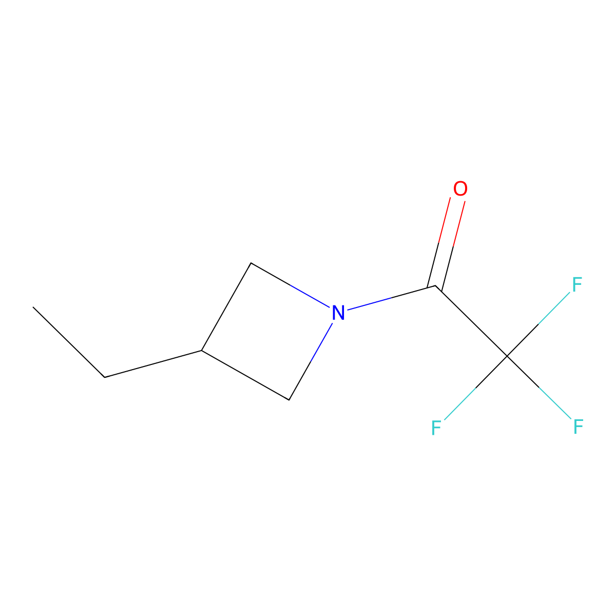 1-(3-Ethylazetidin-1-yl)-2,2,2-trifluoroethan-1-one molecular structure, CAS 2107145-12-8