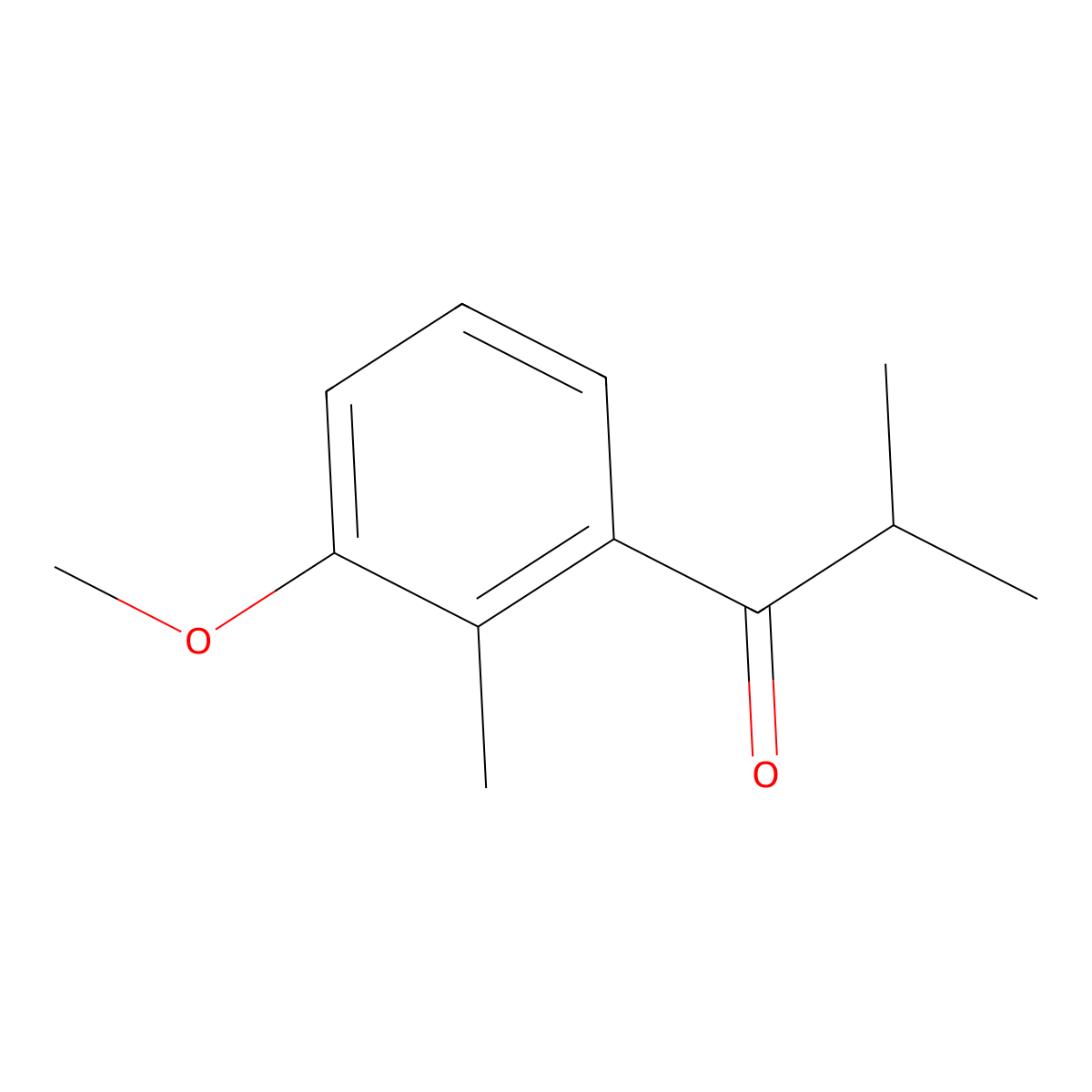 1-(3-Methoxy-2-methylphenyl)-2-methylpropan-1-one molecular structure, CAS 2107259-88-9