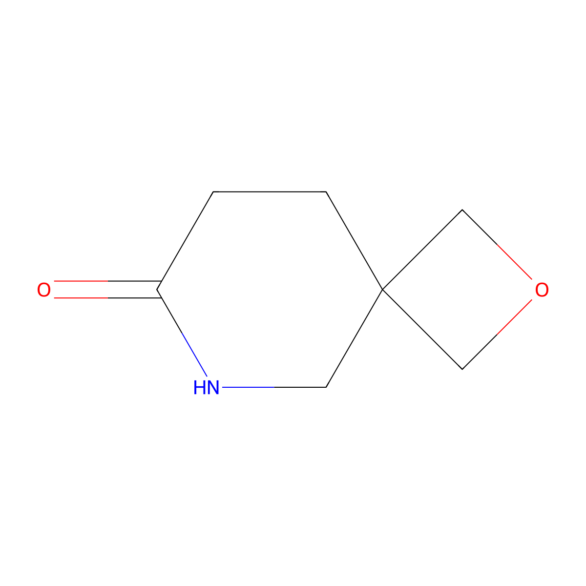 2-Oxa-6-azaspiro[3.5]nonan-7-one molecular structure, CAS 2107269-40-7