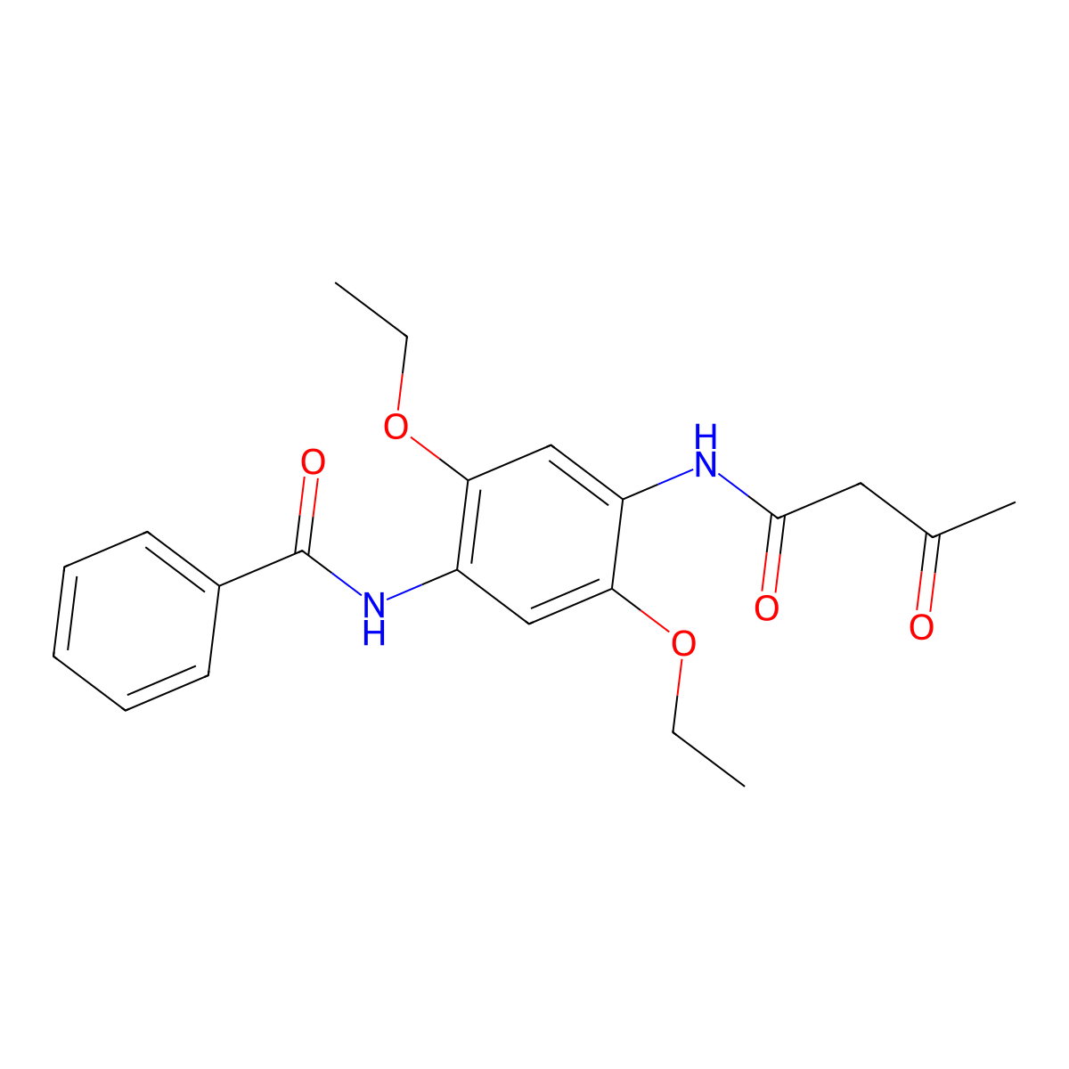 Benzamide, N-[4-[(1,3-dioxobutyl)amino]-2,5-diethoxyphenyl]- molecular structure, CAS 21073-87-0