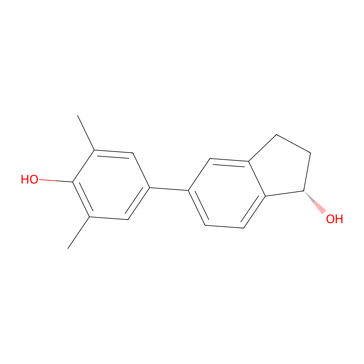 (1s)-5-(4-Hydroxy-3,5-Dimethylphenyl)-2,3-Dihydro-1h-Inden-1-Ol molecular structure, CAS 2107327-36-4